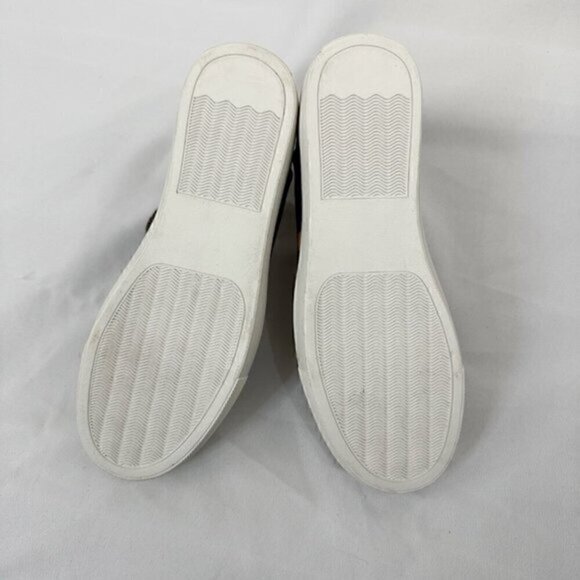 Steve Madden Claud Leopard Closed Toe Wedge Sneakers Shoes Black Size 7.5 - Picture 7 of 9